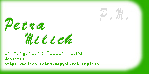 petra milich business card